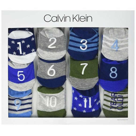 Calvin Klein Baby Boys 12-Pk. Milestone Socks - Picture 1 of 2
